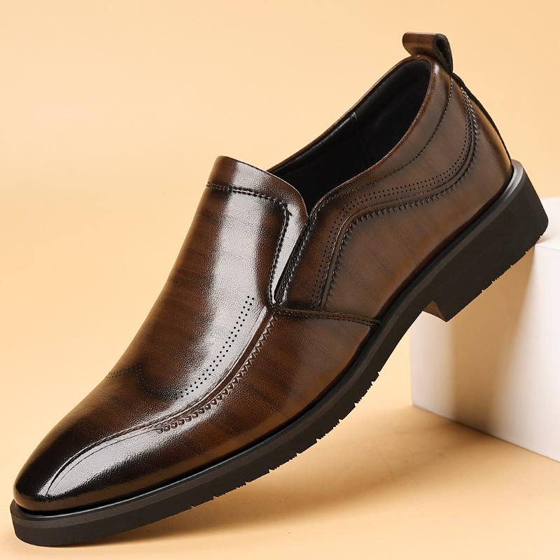 Springtime Summertime Breathable Hallow Genuine Leather Shoes For Men Stylish Business Daily Genuine Leather Shoes Male British Style Dress Shoe Man