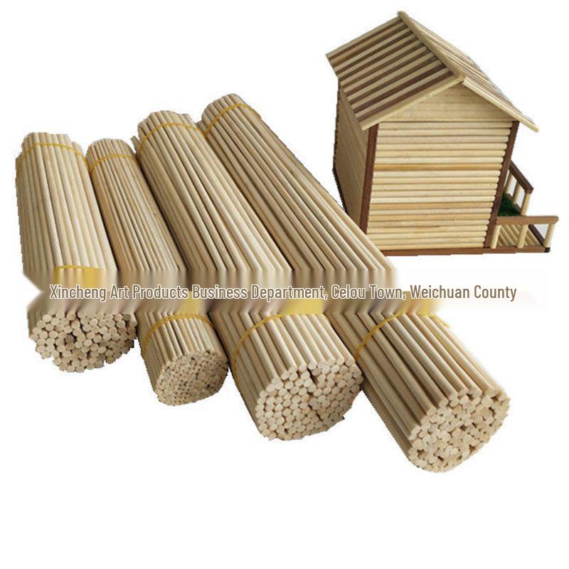 

Children s DIY Solid Birch Wood Round Sticks for Building Models Length 10cm