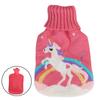 Hot Water Bottle Cute Cover Rubber Hot Water Bag for Hot Cold Compress Hand Feet Warmer Neck and Shoulder Pains Relief