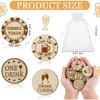 200 Pcs Wooden Drink Tokens Bulk Wedding Drinks Tokens with Organza Bags Wooden Nickels Free Drink Tickets Bar Poker Chips for Party Bar Tickets