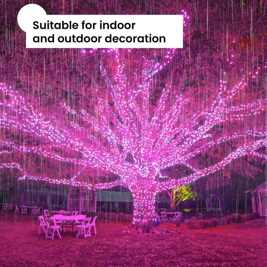 (Pack of 4, Pink) 38 LED 10.5M Copper Power Pixel String Light | 360° Fairy Serial Jhalar Lights for Home | Diwali Lights for Decoration, Christmas