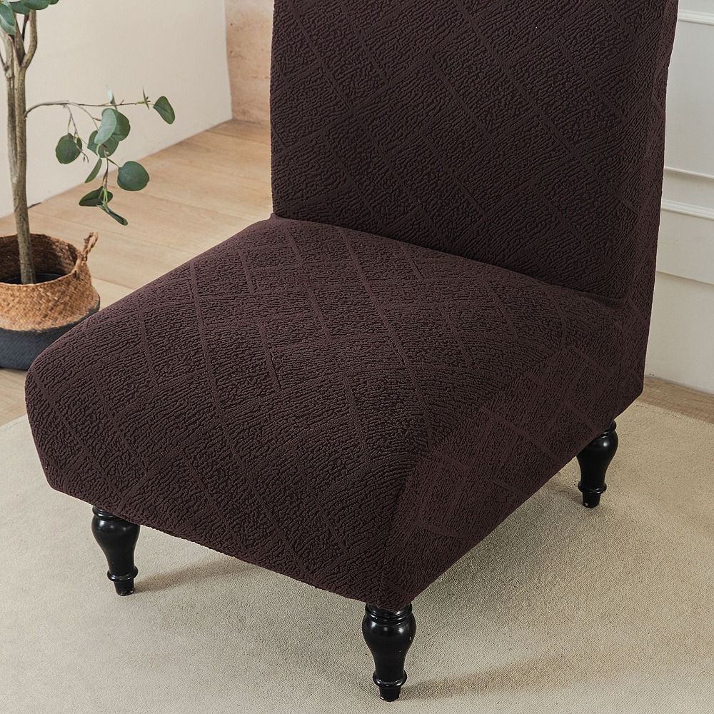 Washable Armless Chair Cover Single Seat Chair Dust Cover Durable Chair Slipcover  For Dining Room