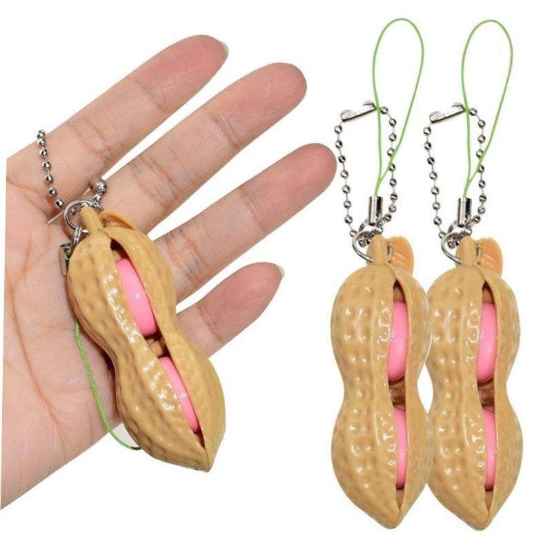 New Edamame Pea Key Chain - Relieve Stress Boredom Versatile Stress Reliever Toys Surprise For Kids Adults