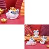 QX2E 4pcs Bullion Cattle Micro Landscape Figurine Ornaments Resin Craft Miniature Fairy Garden Decoration New Year Gift