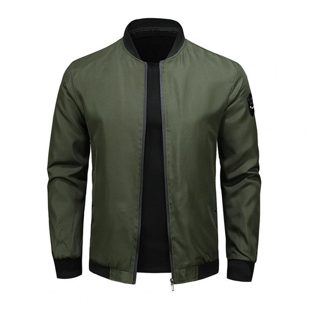 Cappotto Leggero da Uomo Giacca Elegante da Uomo con Collo Rialzato Chiusura a Zip Tasche Cappotto Casual Primaverile da Uomo Morbido per l'Autunno