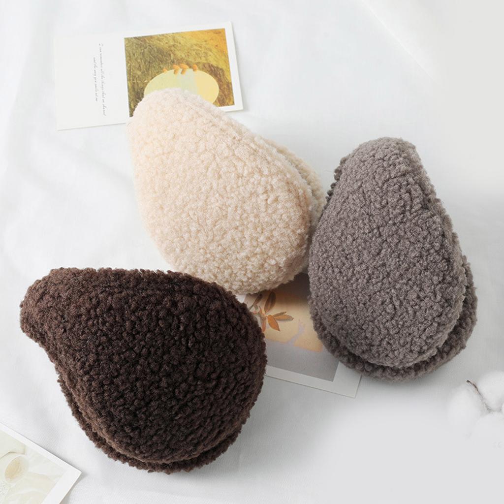 Thicken Berber Fleece Ear Muffs for Men Warm Ear Warmers Cold Weather Earmuff Breathable Ear Covers for Outdoor Activity