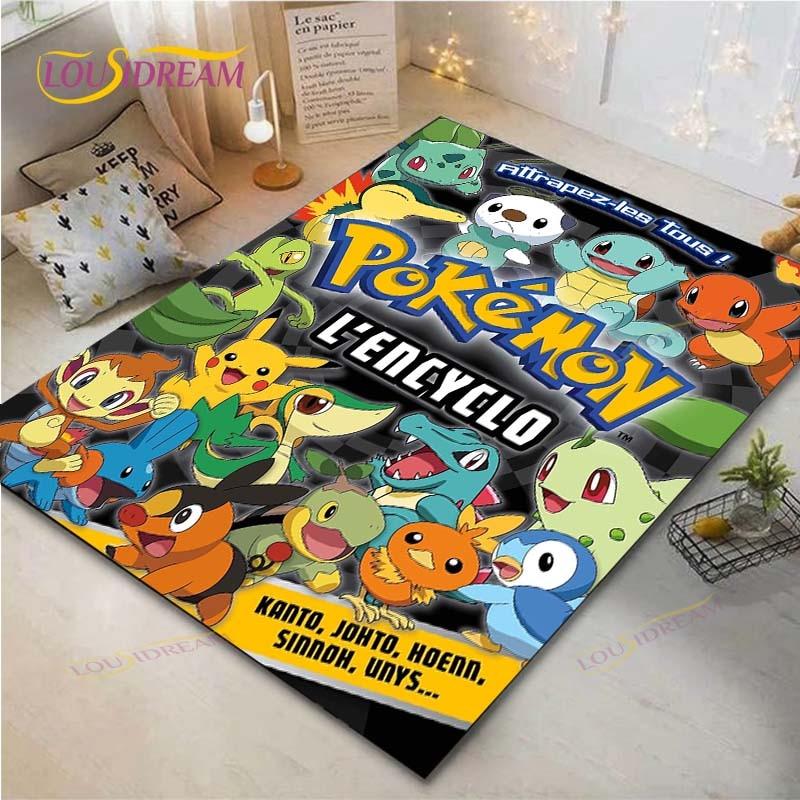 Pokémon Pikachu Teppich Wohnzimmer Schlafzimmer Bettvorleger Arbeitszimmer Computerstuhl Heimtextilien Fußmatte Teppich