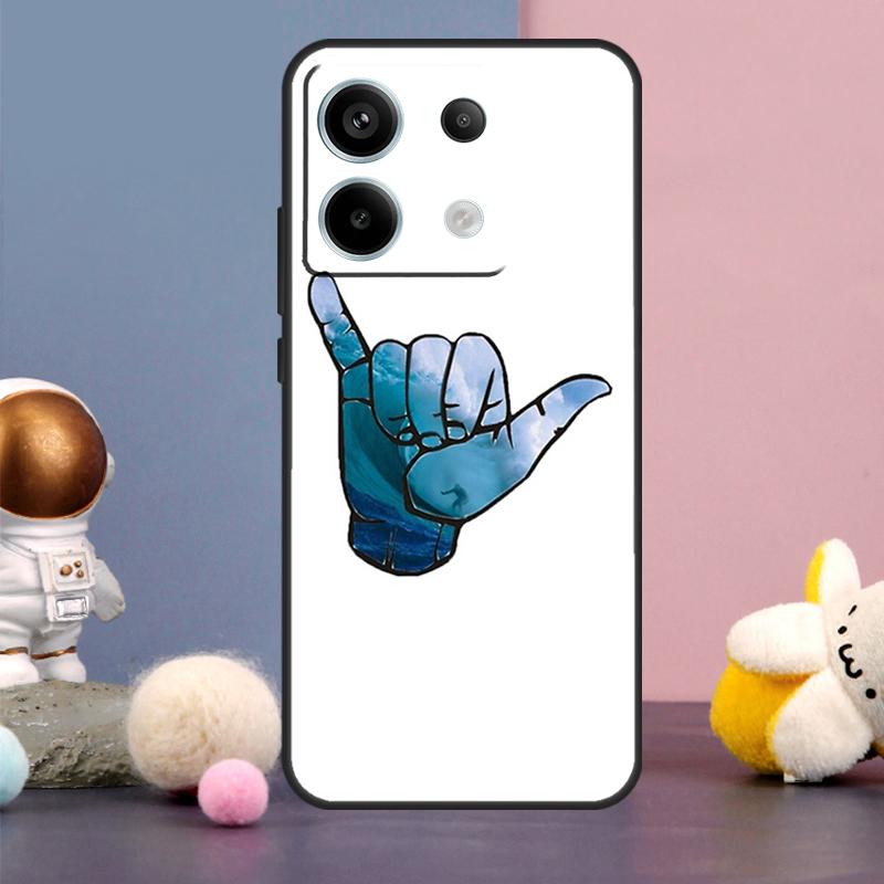 Shaka Surf Hang loose Case For Xiaomi Redmi 13C 12 12C 9C 10C Redmi Note 11 12 13 Pro 9 10 10S 11S 12S Back Cover