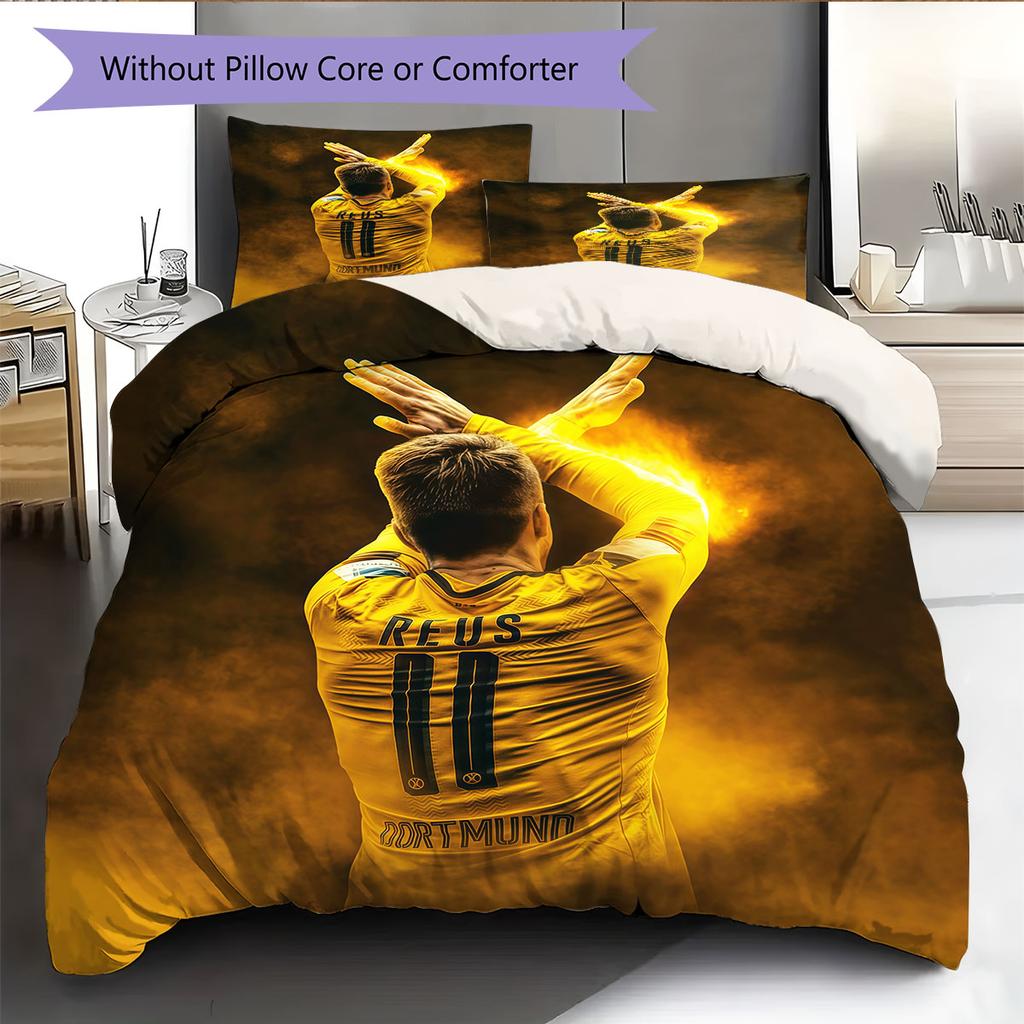 Biancheria da letto con motivo Marco Reus Decorazione per la casa Regalo di compleanno (1 * copripiumino + 2 * federa, senza nucleo),merchandising per fan.