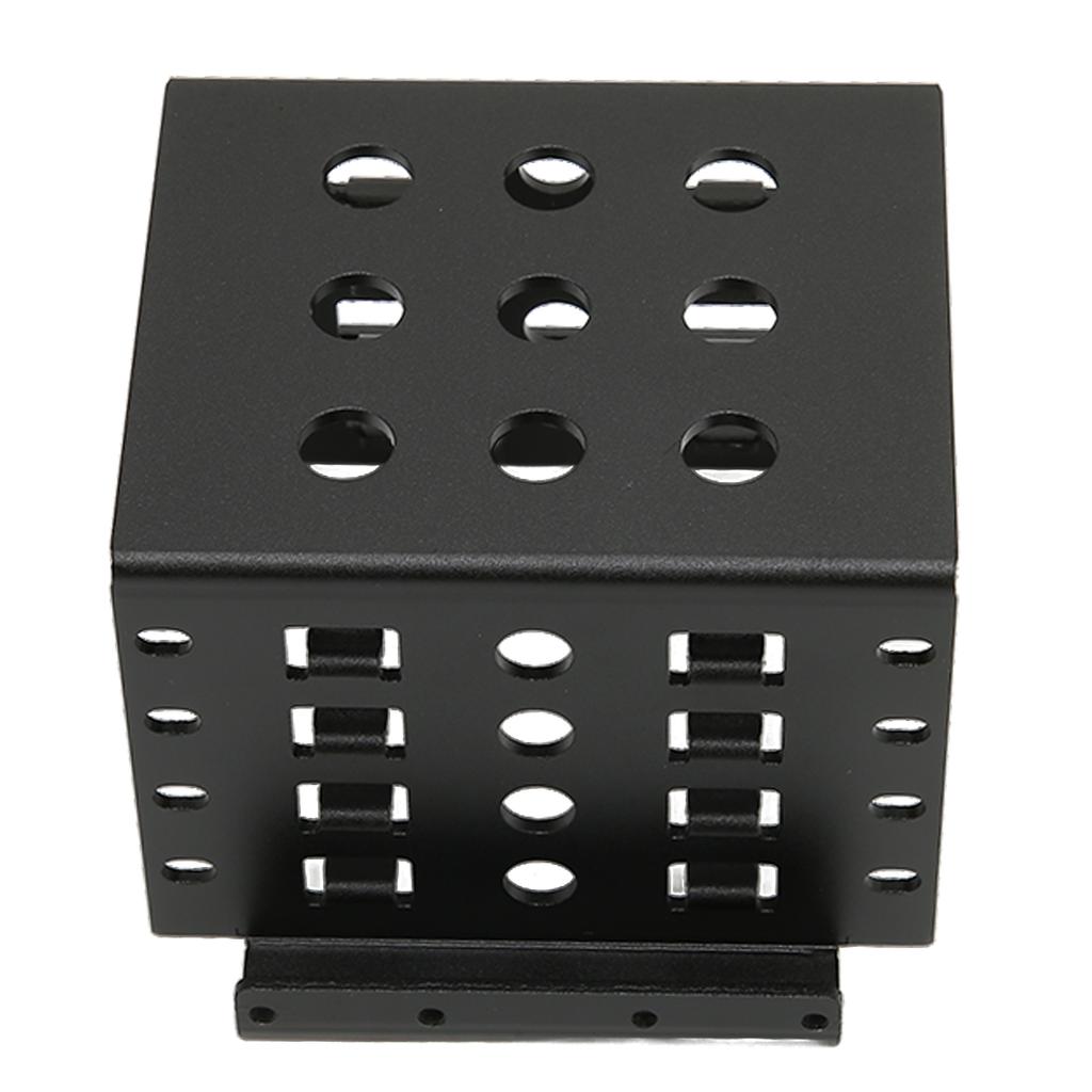 2.5in HDD Mounting Rack Aluminium Alloy Hollow Design High Hardness 2.5in Hard Drive Cage for 2.5in IDE HDD SSD Black