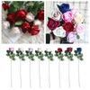 1 Heads Artificial Bouquet Silk Flowers Home Bridal Wedding Party Festival Decor Multi-Color