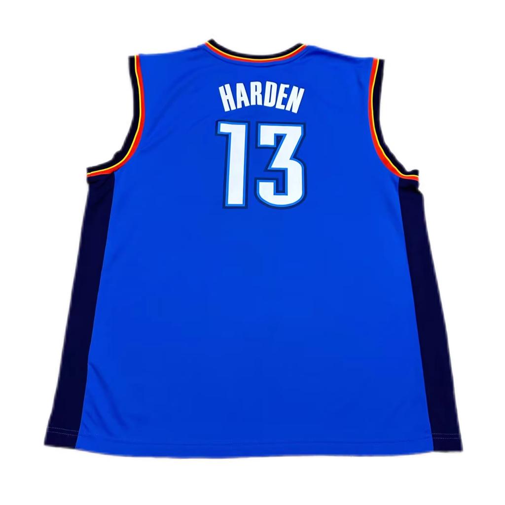 Adidas X NBA Collaboration Oklahoma City Thunder Harden Fashion Comfortable Soft Skin-Friendly Basketball Jersey Unisex Jersey Blue 7818A-3CB-AEB1198