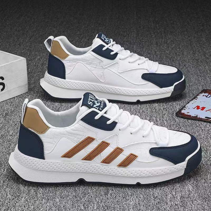 Модные повседневные кроссовки в полоску для мужчин — фото 8