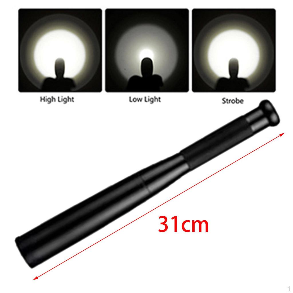 LED Flashlight Sturdy Waterproof Equipment for Outdoor Backpacking Emergency 2.2cmx3.3cmx31cm