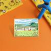 Kikyo Cartoon Character Metal Brooch - Natural Landscape Art Lapel Pin