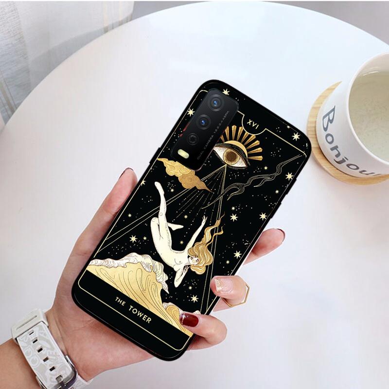 Boska Kobiecość Tarot Etui na Telefon Dla VIVO Y31 Y21 Y70 Y21S Y20 Y72 1907 Y12 Y11S Y53S Y33S Y55 Y76 Y51 Y15S Y01