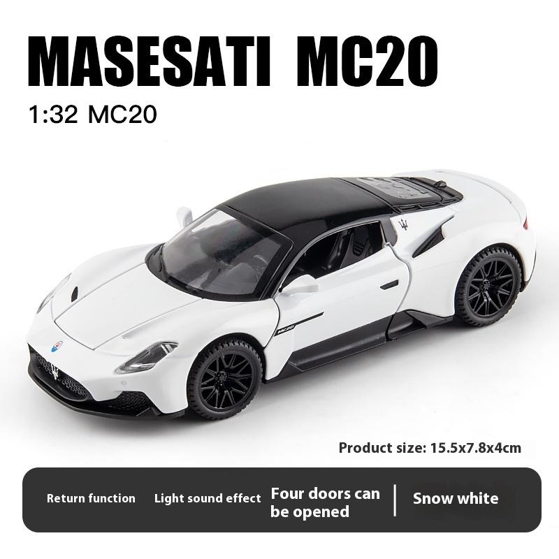 

1:Масштаб 1:32 Модель автомобиля из сплава MC20 со светодиодной подсветкой и звуковыми эффектами - Коллекционная гоночная игрушка для детей и взрослых, Идеальный подарок для любителя автомобилей