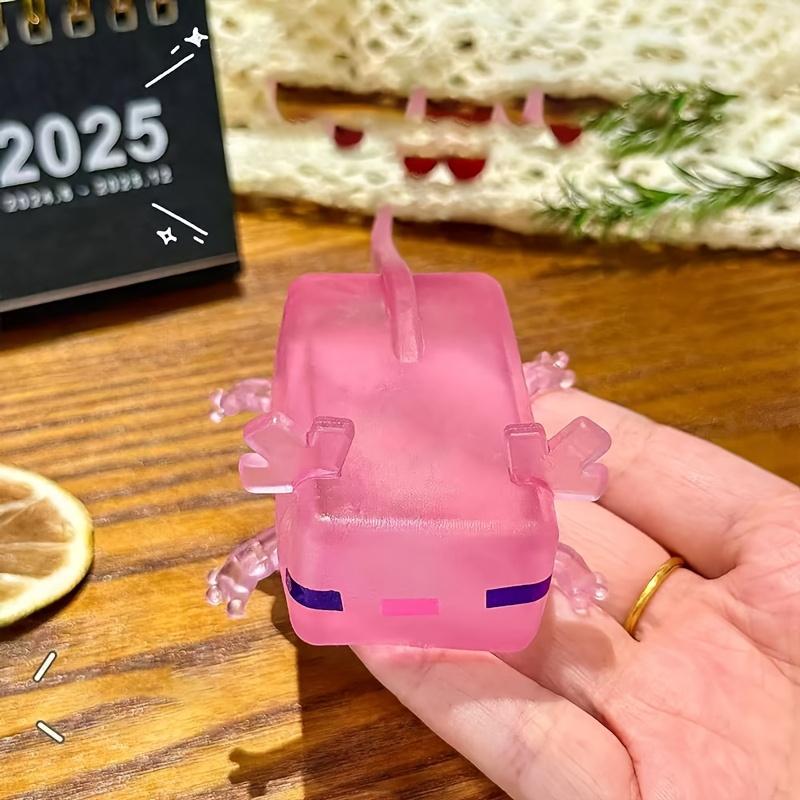 1Pcs  Random Coloraxolotl Squeeze Soft Squishy Stretchable Stress Relief Perfect For Halloween Christmas Birthday Party Favor Cl