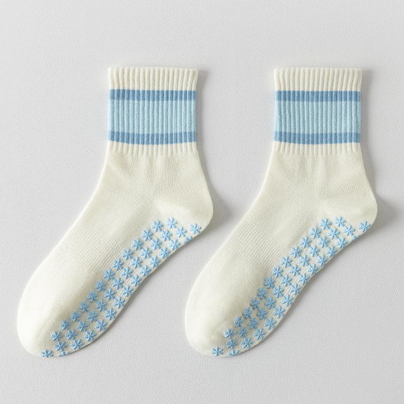 Yoga Socks, Children's Pilates Anti-slip Fitness Exercise Floor Socks with Stripes and No Bones