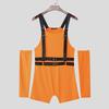 INCERUN Men Patchwork Strap Sleeveless Bandage Tanks Jumpsuits Bodysuits Underwear with Oversleeve