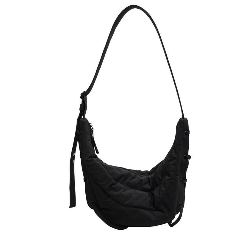 IELGY Casual All-Match Fashion Ladies Messenger Bag Nylon Cloth One-Shoulder Dumpling Bag