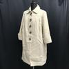 Adam Et Rop Angora A-Line Coat Women's M Beige Lined 3/4 Sleeve(USED)
