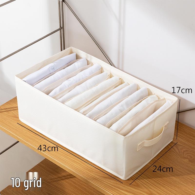 Jeans Storage Organizer: Divided Clothing Box for Wardrobe 