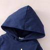 Spring & Autumn Long-Sleeve Hooded Baby Suit: Solid Color, Letter Print, Two-Piece for Boys & Girls