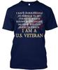 US Veteran T Shirt Made In the USA Size S To 5XL