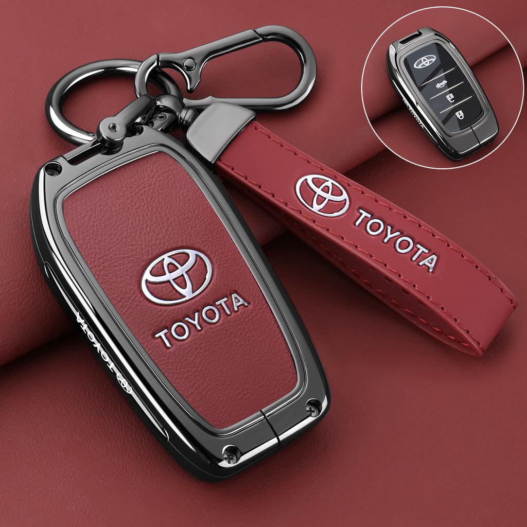 For Toyota 2026 Hot Hub Caps Car Key Case Cover Shell Keychain Accessories For Toyota CHR Hilux Fortuner Land Cruiser 200 Camry