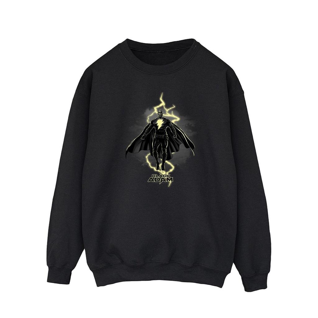 DC Comics Mens Black Adam Hovering Bolt Sweatshirt