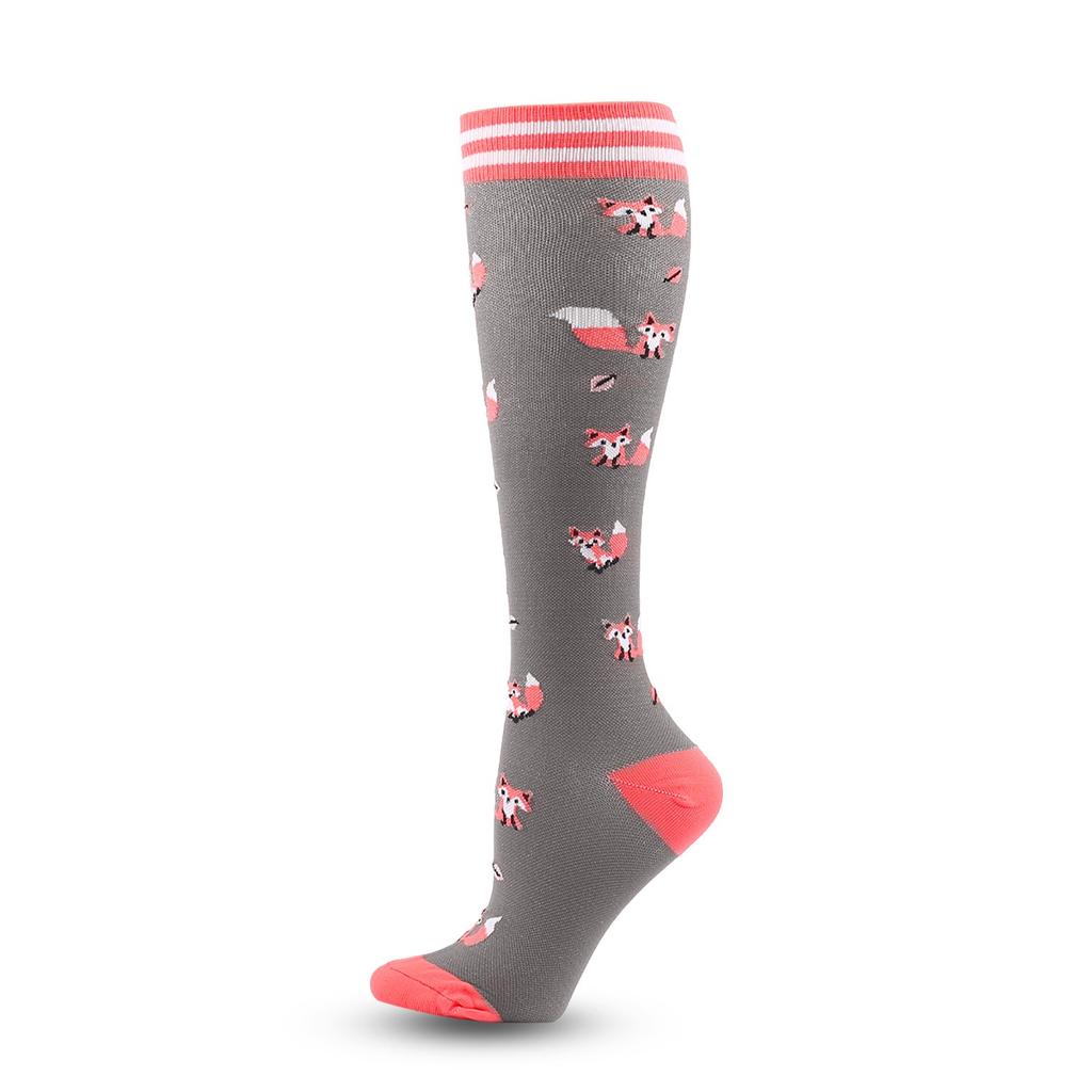 Running New Compression Stockings For Varicose Veins Woman Men Nylon Elastic Cartoon Love Striped Moon Letter Sports Marathon Ca