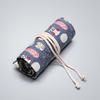 Large Capacity Handmade Canvas Pencil Roll Case for Boys & Girls - Art Print Design