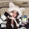 Adorable Bunny Ears Fleece Hat With Breathable Design For Cold Weather Use