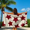 Cream red heart Quick Drying Bath Towel Microfiber beach towel - light weight swimming camping  yoga beach out