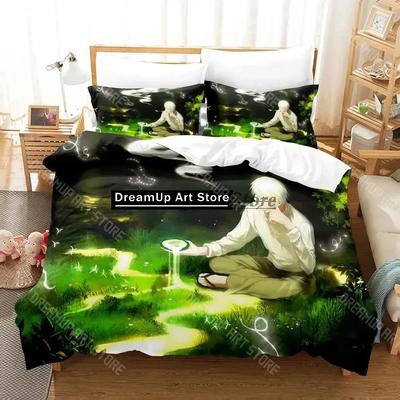 3D Print Mushishi Bedding Set Single Twin Full Queen King Size Bed Set Aldult Kid Bedroom Duvetcover Sets 3D Anime Bed Sheet Set