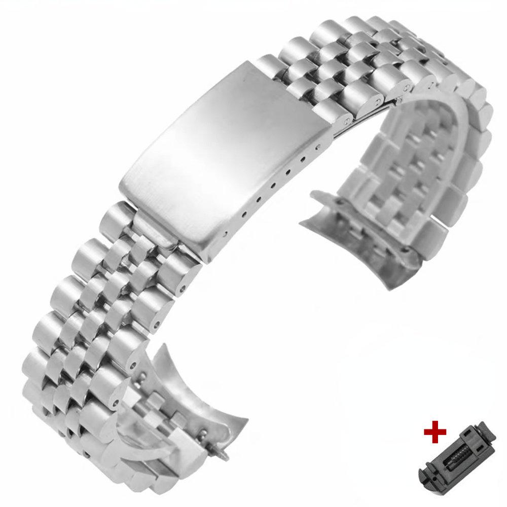 18/19/22mm/20mm Stainless Steel Luxury Strap For Rolex For Huawei GT6/5 Pro 46mm band Metal Solid Watch loop For Seiko Bracelet