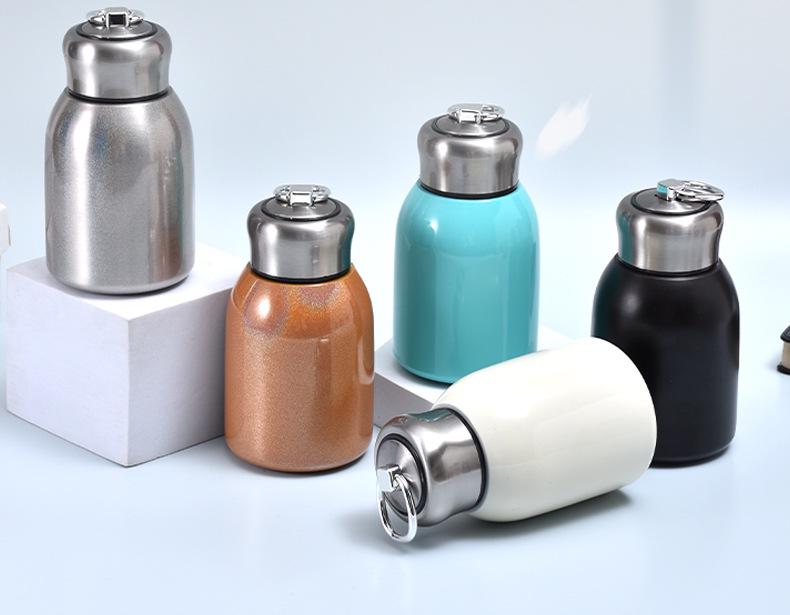 New Guofeng Chubby Insulated Mug with Handle - Portable Outdoor Pocket Cup