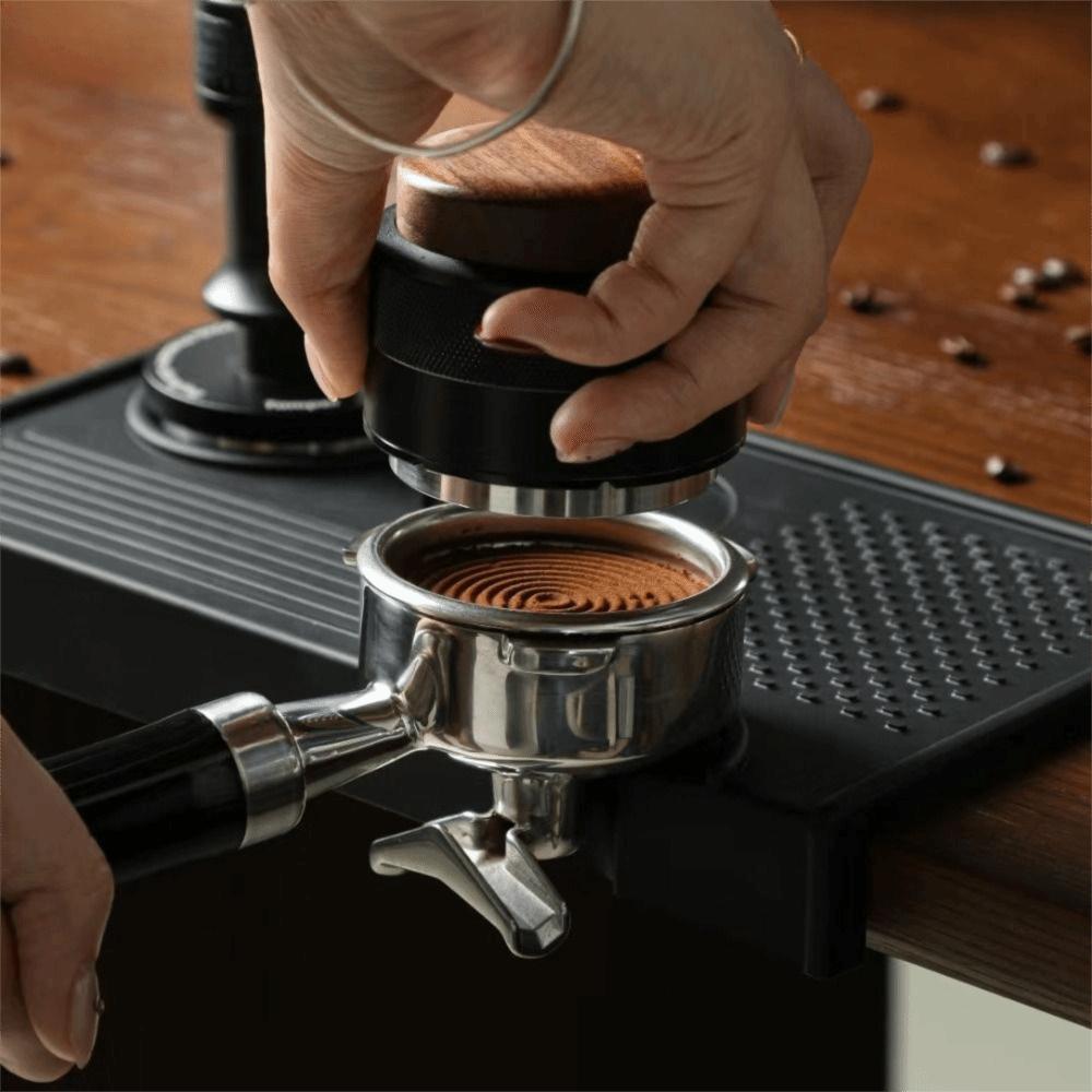Silicone Coffee Tamper Mat Non-Slip Heat-resistant Espresso Tamping Mat Rectangular Thickened Coffee Press Pad Cafe