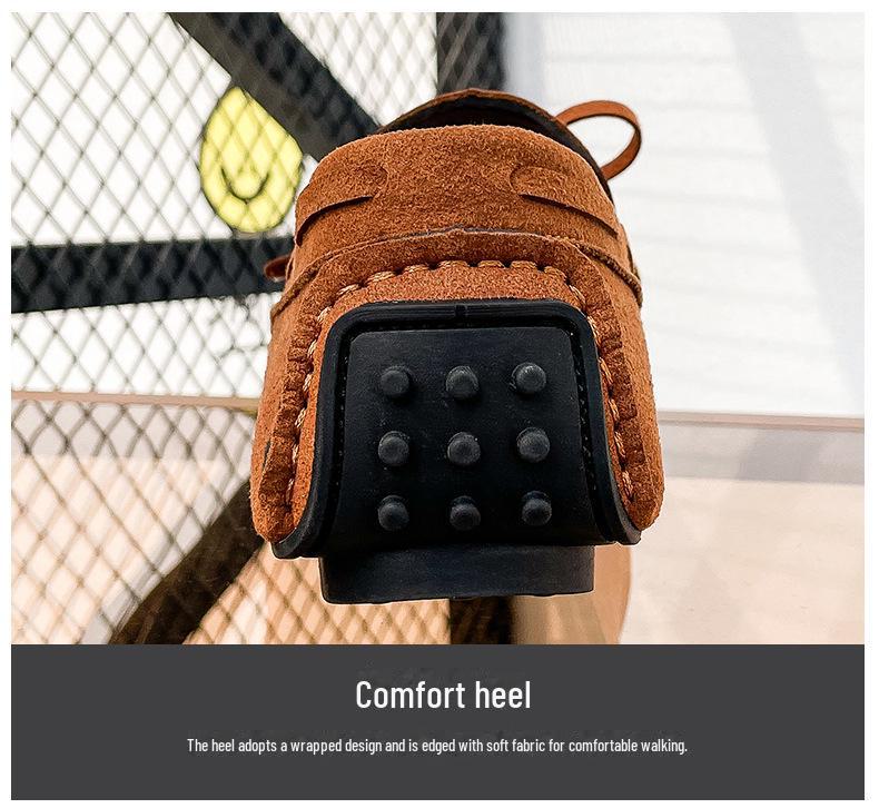 Men's Spring Casual Velvet Driving Shoes - British Style, Versatile, Easy Slip-On Design