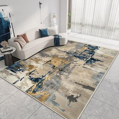 Tapis Décoration Salon Couleur Encre Abstraite Nordique Canapé Lounge Grands Tapis Épais Chambre à Coucher Tapis de Sol Pelucheux Moelleux Antidérapant