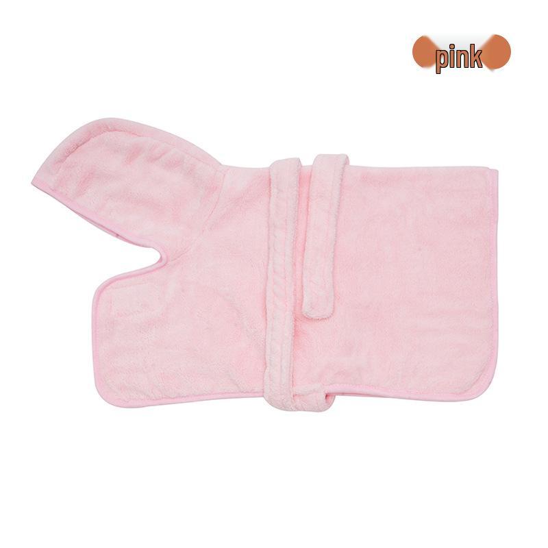 

Pet Bath Towel: Quick-Drying, Absorbent Robe for Dogs & Cats Small розовый