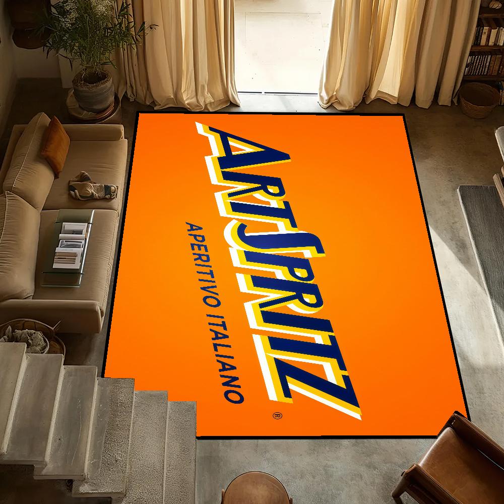 Aperol Spritz Fashion Doormat - Branded Anti-Slip Handmade Tufted Rug for Kitchen, Bedroom & Living Room, Cocktail Decor