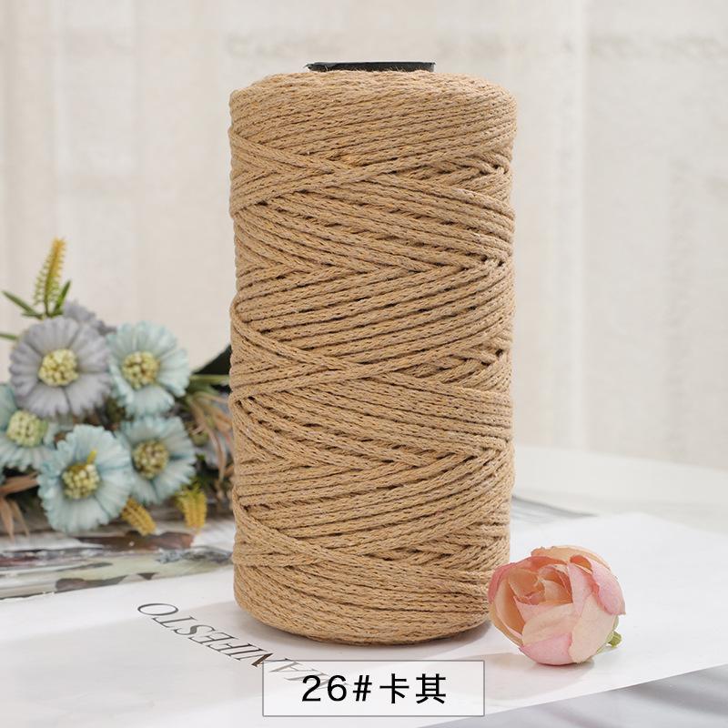 150g/150m 2mm Round Strand Hollow Yarn,European Hook Bag Core Diy Thread,Many Colors,Hand-knitted Crochet Matching Crocheting