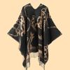 Women S Warm Fashion Jacquard Tassel Scarf Shawl For Office Use