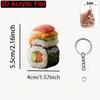 Cute Sushi Food Pendant Mini 2D Hanging Ornament Fashion Sushi Keychain  Bag Charm