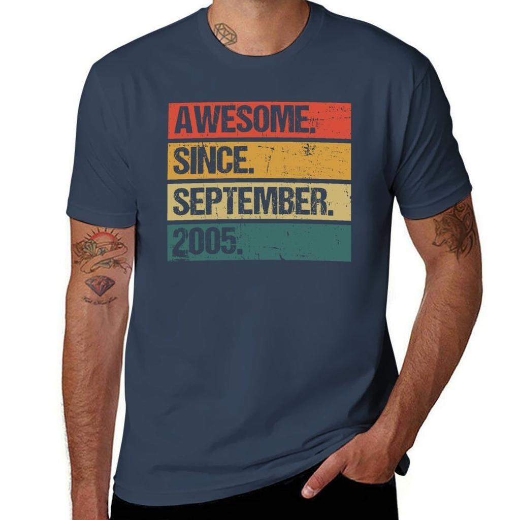 Awesome Since September 2005 Made In 2005 Vintage September 2005 Tshirt Simple Trendy Casual Tshirt