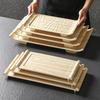 Xiangyuanmei Melamine Barbecue Hot Pot Side Plate - Imitation Porcelain Grill Pan with Wood Grain Design
