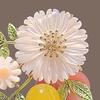 Women Brooch Bead Leaf Chrysanthemum Design Lapel Pin Non-Slip Buckle Scarf Badge Clothing Bags Accessories
