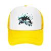 Orca Acuático Mar Océano Camisetas Superiores Ballena Asesina Gorra Casual Malla Gorras de Béisbol Ajustable Sombrero Hip Hop Verano Unisex Gorras de Béisbol